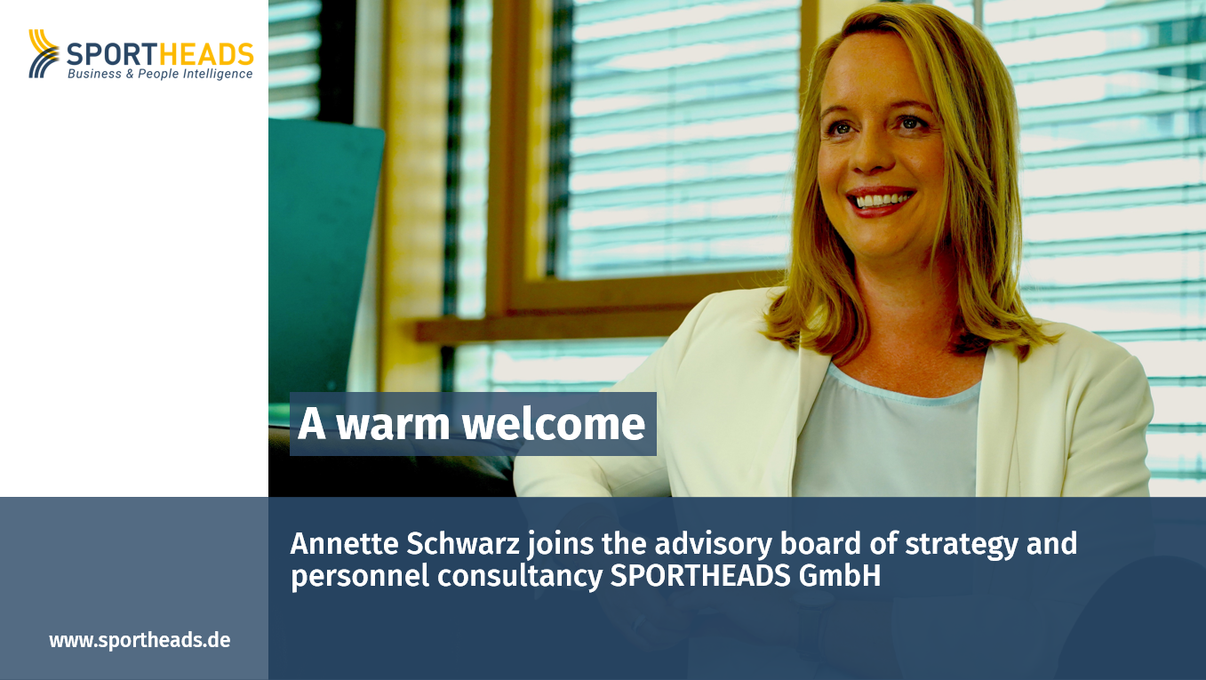 Read more about the article Pressemitteilung: Annette Schwarz wird Mitglied des Beirats bei SPORTHEADS