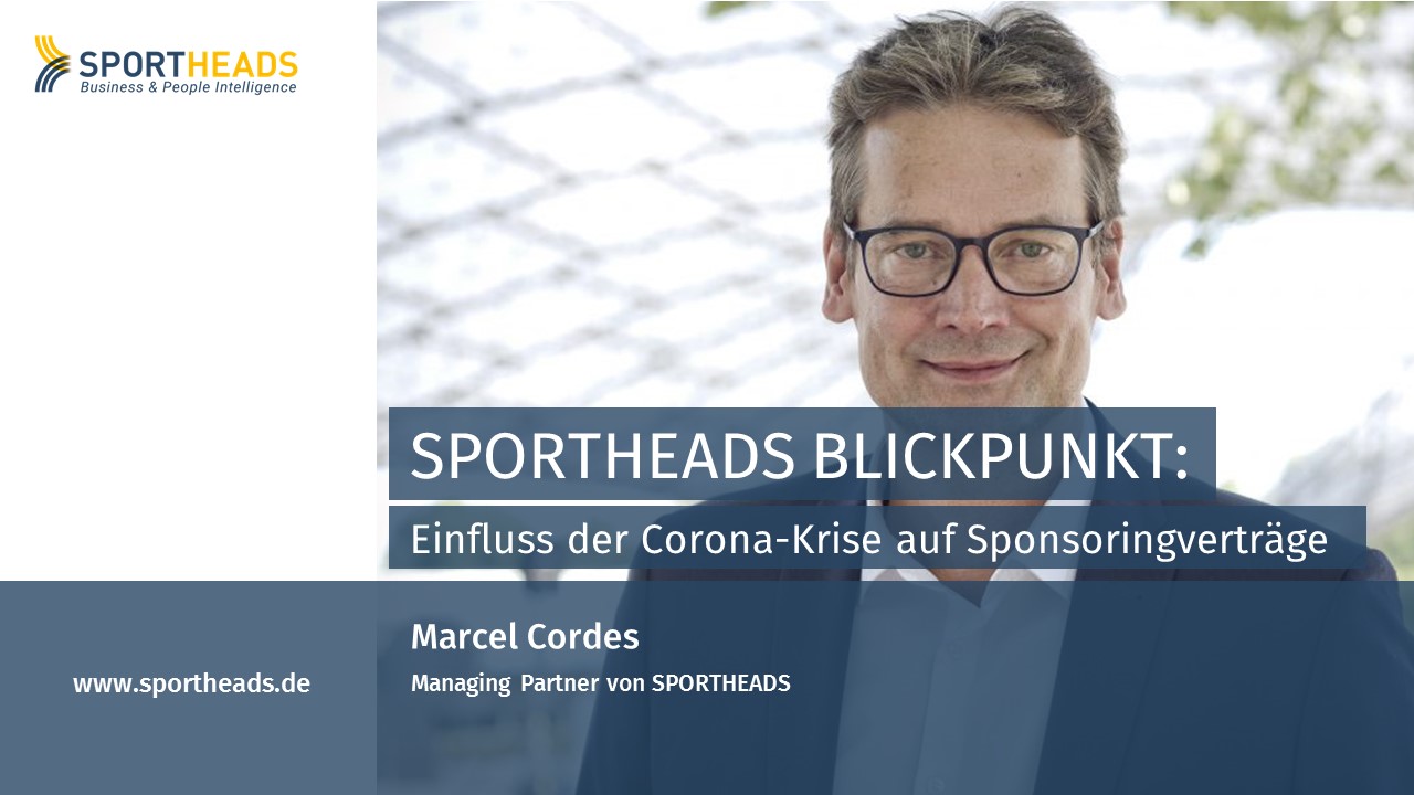 You are currently viewing SPORTHEADS Blickpunkt: Einfluss der Corona-Krise auf Sponsoringverträge