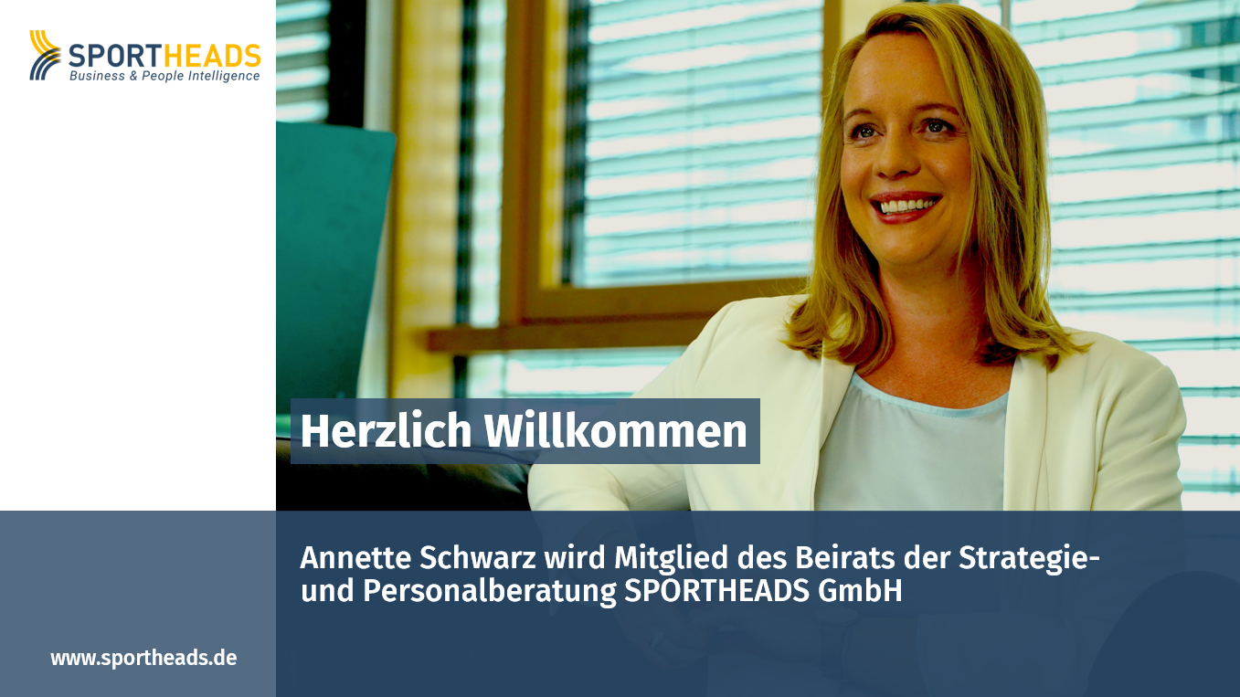 Pressemitteilung: Annette Schwarz wird Mitglied des Beirats bei SPORTHEADS